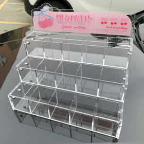 Multi Tiered Dump Acrylic Candy Bin Storage and Display Container Box for Supermarket Nuts