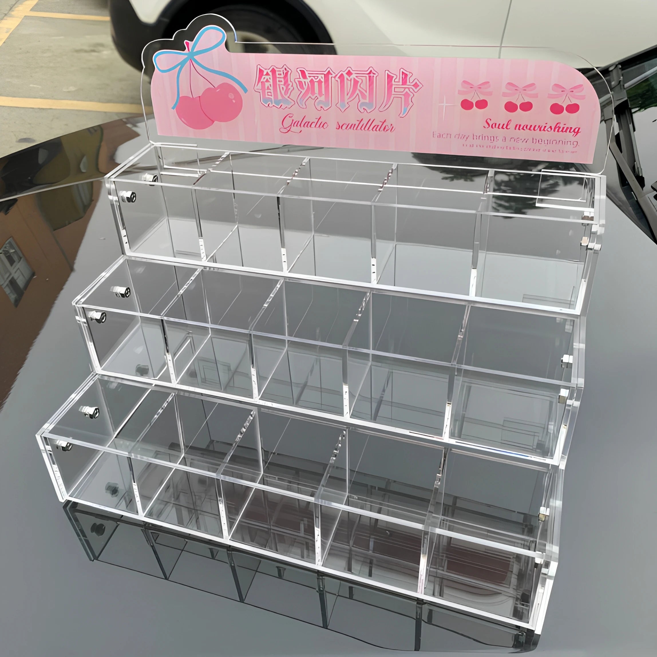 Multi Tiered Dump Acrylic Candy Bin Storage and Display Container Box for Supermarket Nuts