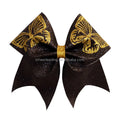 Icheerobics Neon Green Glitter Competition Cheer Hair Bows With Clips Cheerleading Bow