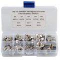 205PCS M2.5 M3 M4 M5 M8 M10 M12 Cross-boundary Trade 304 Stainless Steel 934 Hexagon Nut Combination Set