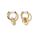 Milskye Fashion Jewelry Gold Plated Popular Jewelry Trendy 925 Sterling Silver Gold Double Hoop Earrings