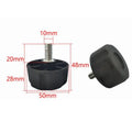 plum Blossom Shape Swivel Adjust Foot Adjustable Furniture Leg Leveler with 50mm Plastic Head M10 Metal Thread