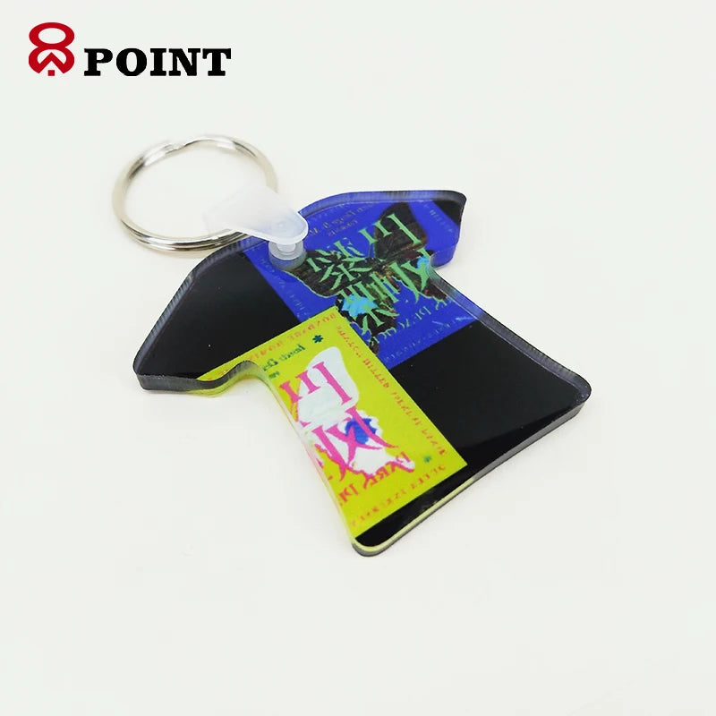 T-Shirt Shape Sublimation Keychain China Manufacturers Acrylic Transparent Key Holder