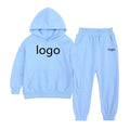 Wholesale Children's Clothing New Kids Pure Color Boy's  Girls Sweater Jogger Sets Truck Suit for Custom logo Design Plus Size