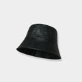 New Faux Leather Bucket Hat Women Man Pu Soild Sun Hat Fashion Bob Panama Autumn Winter Waterproof Fisherman Hat Cap