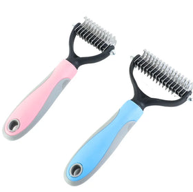 MMG Wholesale Double Sided Stainless Steel Combs Brush Dog and Cat Dematting Hair Removal Massage Tool for Cats