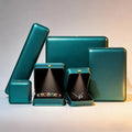Wholesale Custom Logo LED Light Simple Luxury Jewelry Box Rectangle Pendant Necklace Ring Bracelet Jewelry Boxes with LED Light