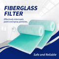 Customized Pleated Flame Retardant G3 G4 Fiberglass Filter Media Rolls Floor Filter Industrial F5 EU5  Paint Spray Booth Filter