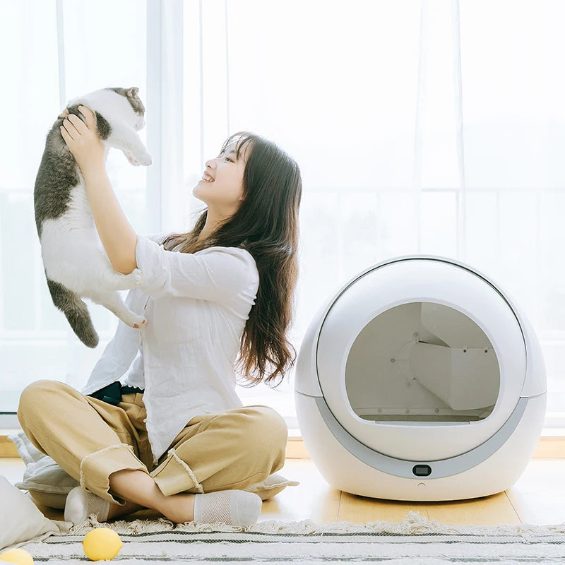 Petree PE0092 APP WiFi Controlled Intelligent Self-Cleaning Cat Litter Box Fully Enclosed Smart Automatic Toilet Big Pet Cats