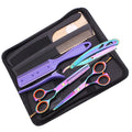 AQIABI Japan Steel Barber Scissors Set A1014 5.5\" Hair Cutting Shears Thinning Shears Sharp Blade for Hairdresser Hair Stylist