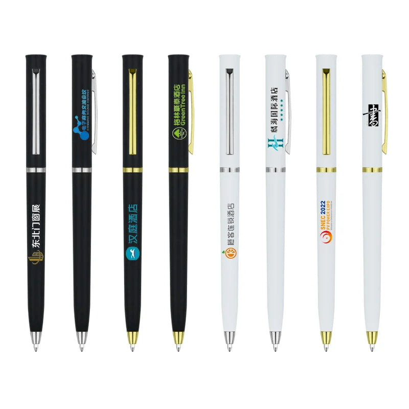 Customized Logo 1.0mm Twist Ballpoint Pen Novelty Plastic Banner Pen for Business Writing & Promotional Items