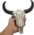 3D Simulation Ox Horn Skull Head Resin Wall Hanging Artwork Nordic Style Room Wall Decoration Accent Wall Props Ornament