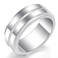 Elegant Classic Hot Versatile Stainless Steel Circular Ring Personalized and Minimalist Men'S and Women'S Rings
