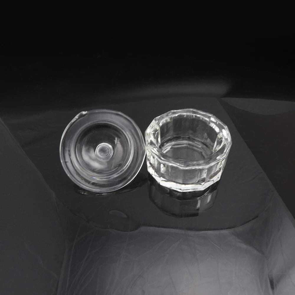 2021 China Beautiful Good Quality Nail Crystal Bowl Quality Glass Dapping Dish Nail Dappen Dish Nail Supplies