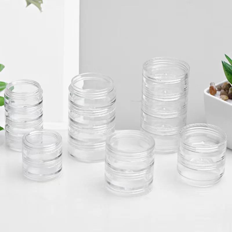 In Stock PS Plastic clear Stackable Cases for Industrial Storage of 7 in 1 Ready to Ship Containers