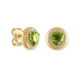 Milskye 2024 Custom Fine Fashion Jewelry Brass 18k Gold Plated Large Candy Button London Blue Topaz Heart Studs Earrings