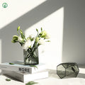 Light Luxury Modern Custom Colored High Borosilicate Glass Vase with Hydroponic Feature for Wedding & Bar Mitzvah