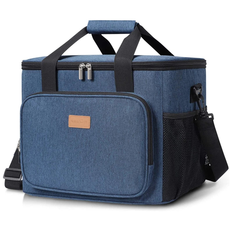 Portable Luxury Insulated Lunch Box for Kids Women Men Solar Panel Leak-Proof Thermal Wine Tote Bag Letter Design Eco-Friendly