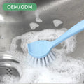 2 Pack Kitchen Scrub Brushes Dish Brush with Stiff Bristles and Handle Plastic Dish Scrubber for Easy Cleaning