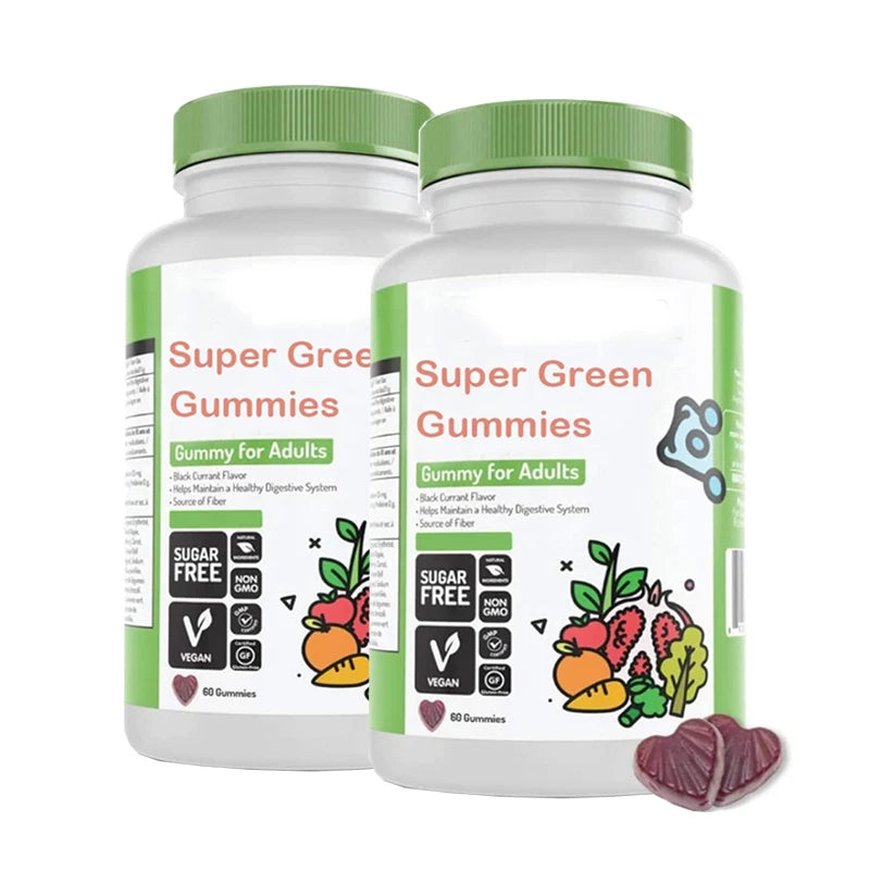 Natural Organic Antioxidants Adult Vitamins Weight Loss Immune Support Green Super Greens and Reds Superfood Gummies