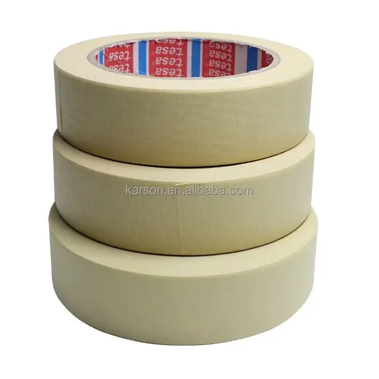 Tesa 4349 Single Sided Heat-Resistant Rubber Adhesive Cost Effective 50m General Purpose Paper Masking Tape