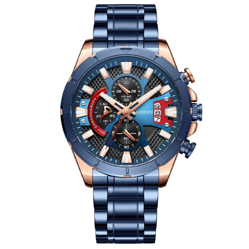 Relojes Hombre Curren 8401Original Brand Chronograph Mens Watches Luxury Men Wrist Quartz Watch