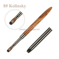 Custom Logo 100% Kolinsky Nail Art Brushes Sandalwood Handle for Beauty Use