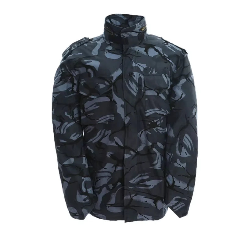 Wholesale Waterproof US M65 Men's Jackets Blue Marine Camouflage Windproof and Waterproof Coat