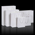 Unique Private Label Reusable White Paperboard Shopping Bags Biodegradable Advertising for Clothing Private Label Reusable