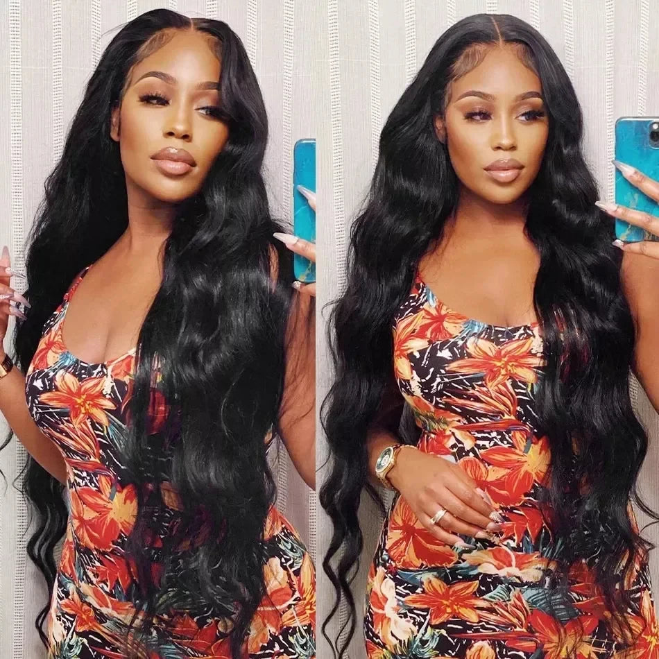 Body Wave 13x4 Transparent Lace Front Wig Human Hair Wigs 200 Density High Quality Natural Color Lace Frontal Wigs for Women