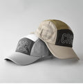 Wholesale Custom Embroidery Logo Perforated 5 Panel Sport Running Hat Laser Cut Lightweight Curved Brim Mesh Outdoor Nylon Cap