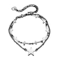 Star Animal Cross Letter Shape Adjustable Bracelet Stainless Steel Bangle for Couple Women Girls Valentine's Day Birthday Gift