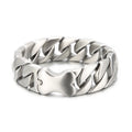 KALEN Mens Matte Surface Thick Stainless Steel Hip-hop Cuban Link Bracelets