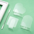 Makeup Hand-held Palette Clear Acrylic Makeup Mixing Tray Palette with Spatula