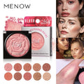 Wholesale 10 Color Petal Blush Monochrome Blush Rouge Natural Cover Matte Pearlescent Glitter Blush Leona