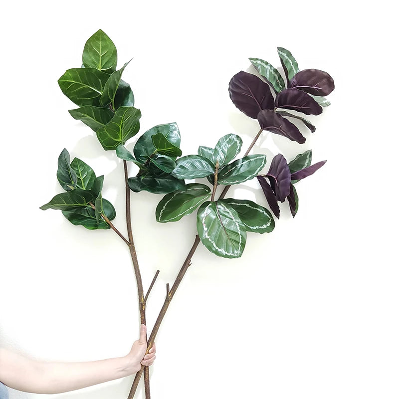 Top Grade Faux Greenery Real Touch Latex Begonia Leaves Big Artificial Begonia Plant for Home Wedding Decoration