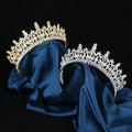 Wholesale Korean Simple Design Bridal Wedding Copper Zircon Crown Vintage Cubic Zircon Tiara