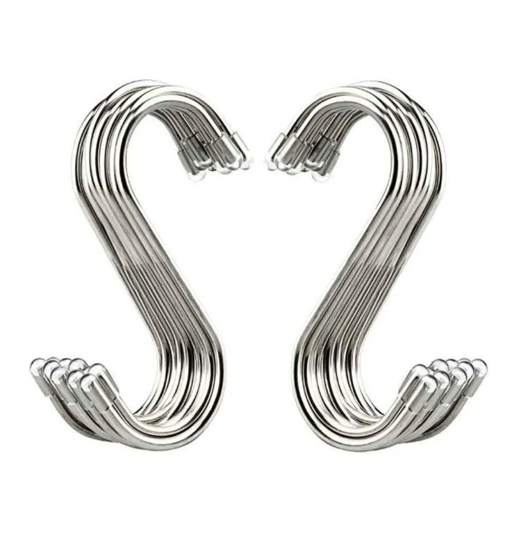 Heavy Duty 304 Stainless Steel Metal Hangers Hanging Hooks S Shaped Hook With Plastic Cover for Kitchen Bathroom