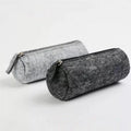 Portable Eco-Friendly Polyester Students Stationery Pouch Simple Style Felt Pencil Bag with Zipper for Pens Foldable Design