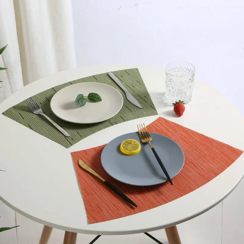 Wholesale Durable Nylon Fabric Classic Eco-Friendly Water-Proof Heat Resistant Woven Dining Table Mats for Home Hotel Restaurant