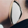 Za New Big Silver Gold Color Geometric Metal Earrings for Women