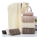 Jacquard logo Body Face Cloth OEM Customized Adult 100% Bamboo Cotton SPA Towel Set Dobby Style Face Hand Wash