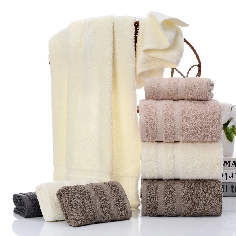 Jacquard logo Body Face Cloth OEM Customized Adult 100% Bamboo Cotton SPA Towel Set Dobby Style Face Hand Wash