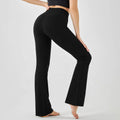 Black Flare Yoga Pants for Women Crossover Buttery Soft Bootcut Leggings