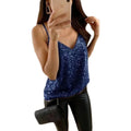 Custom Sexy Suspender Small Vest Summer Women's Sequined Sleeveless V-Neck Top