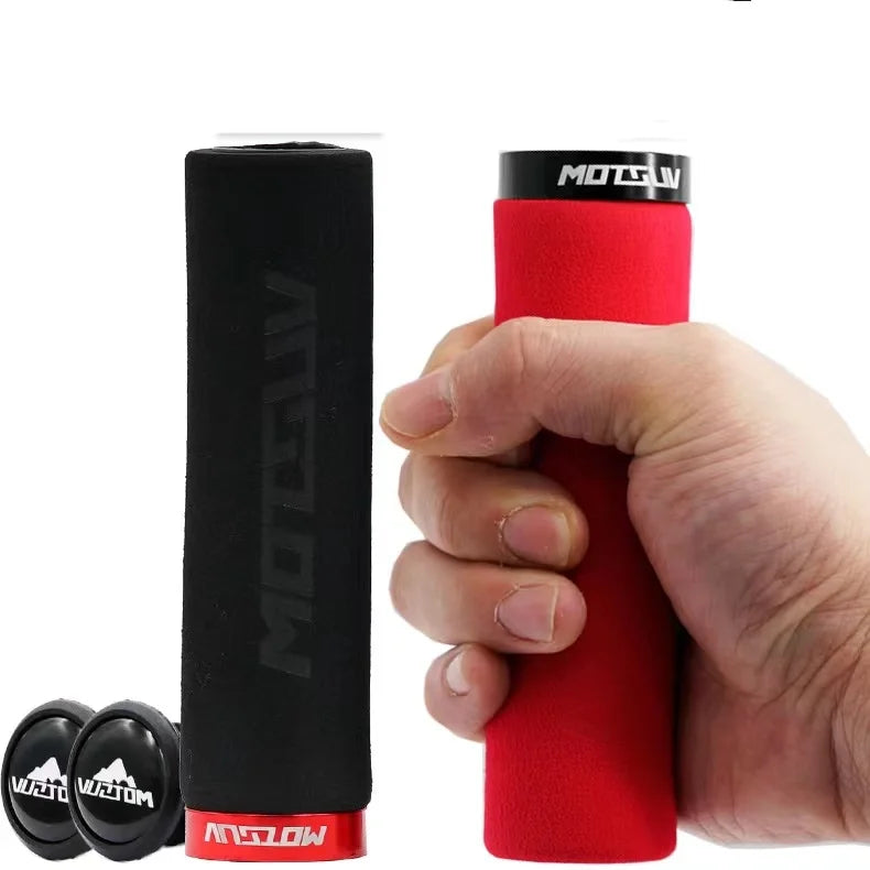 Ultralight MTB Cycling Bike Handlebar Grips Anti-Skid Sponge with One Lock Mountain Bike Bicycle Handlebar End Grips