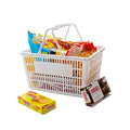 Wholesale Supermarket Plastic Stackable Customized Shopping Basket Hand Baskets Two Handles