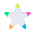 Novelty Custom Logo 5-in-1 Star-Shaped Highlighter Multi-Color Marker with Loose Packaging