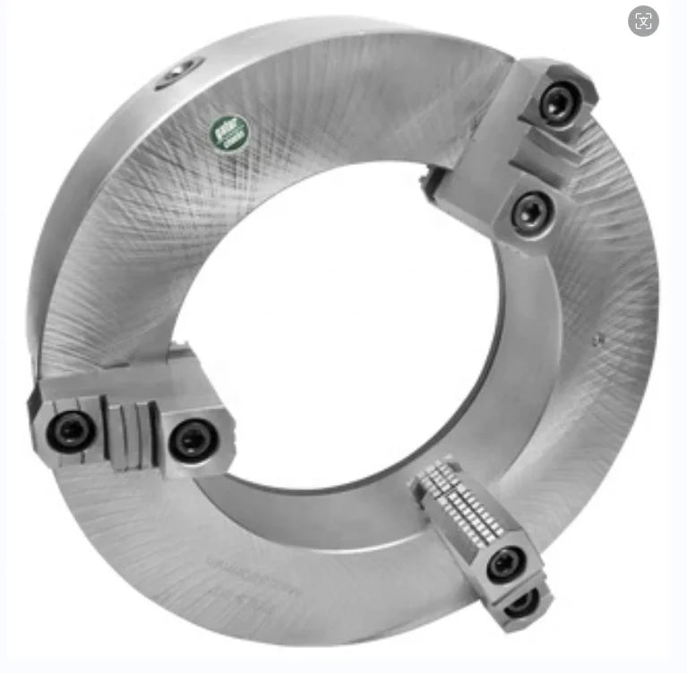 Steel Manual 3-Jaw Self Centering Chuck Outer Diameter 500mm Inner Diameter 300mm High Precision Through-Hole for CNC Machine