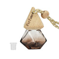Customized Logo Fragrance Bottle Unique Design 8ml Air Freshener Bottle Hanging Car Perfume Bottle With Wooden Cap